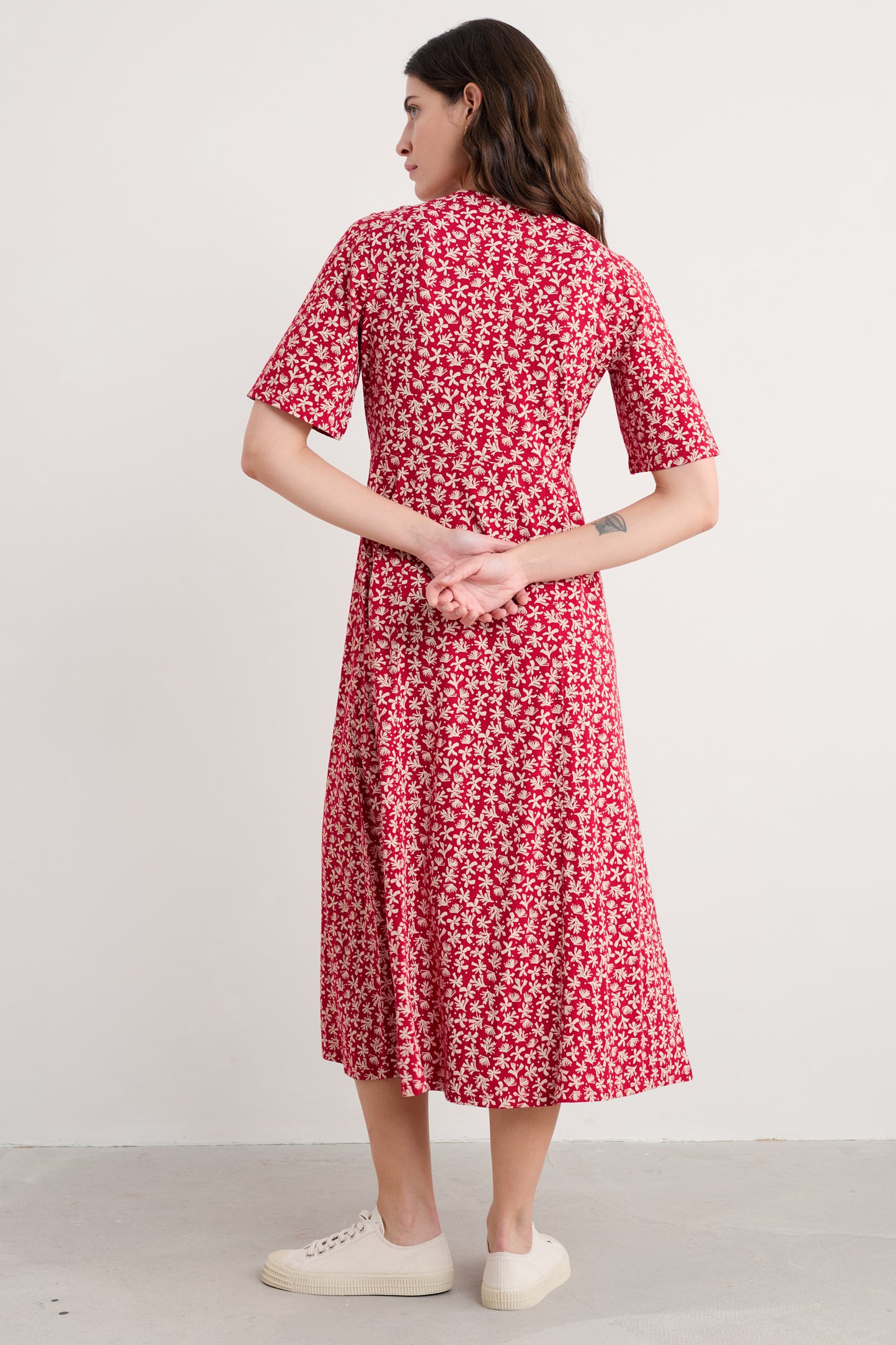 Nancy Jersey Above-Ankle Dress
